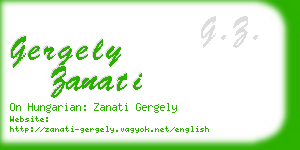 gergely zanati business card